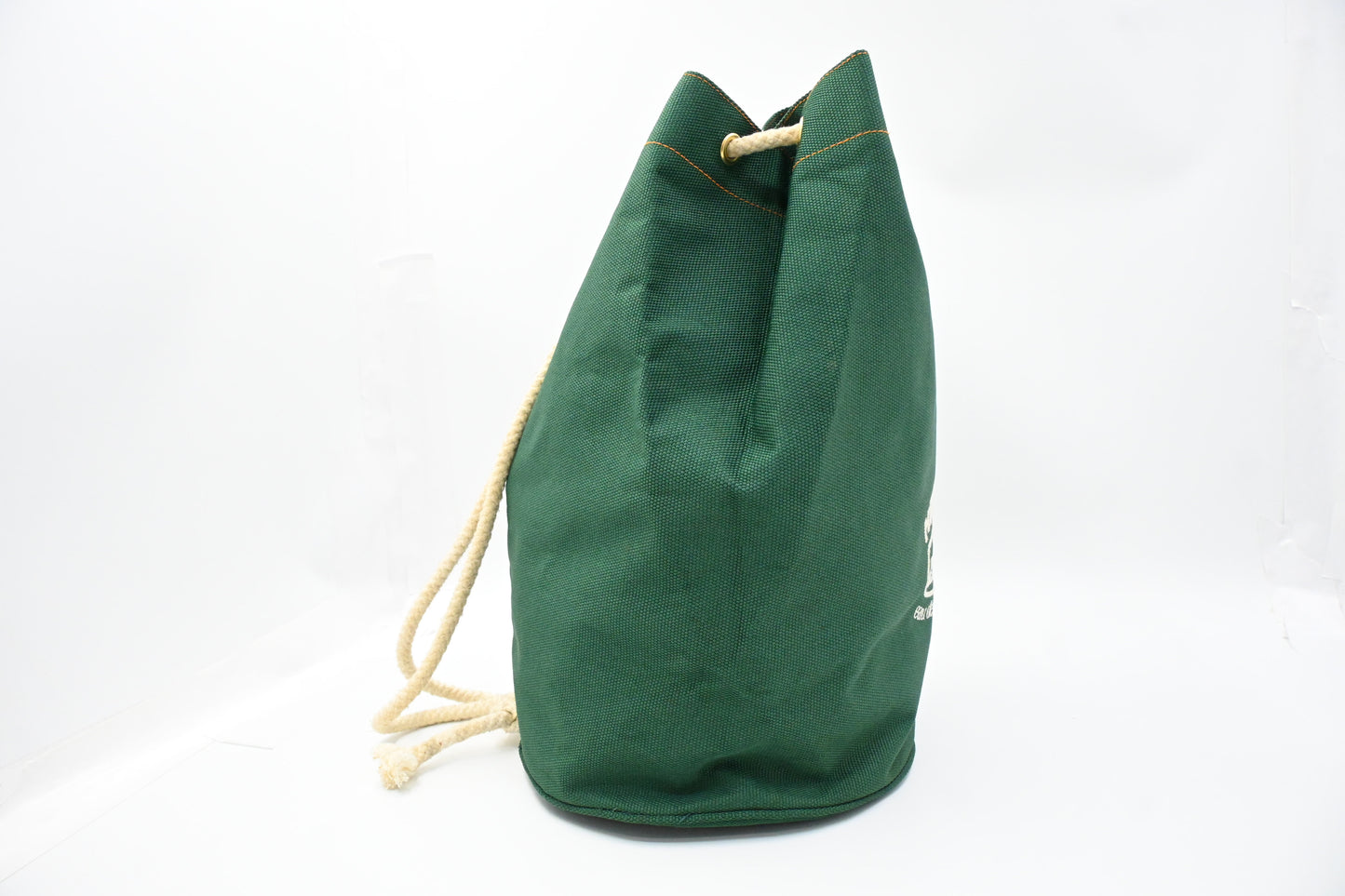 Hermes Eau de Cologne Bucket Shoulder Bag in Green Cotton Canvas