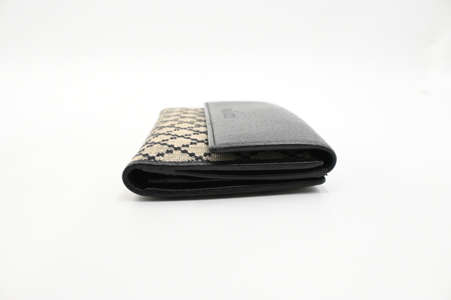 Gucci Long Wallet in Black Diamante Canvas and Leather