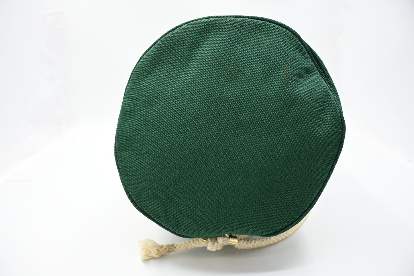 Hermes Eau de Cologne Bucket Shoulder Bag in Green Cotton Canvas