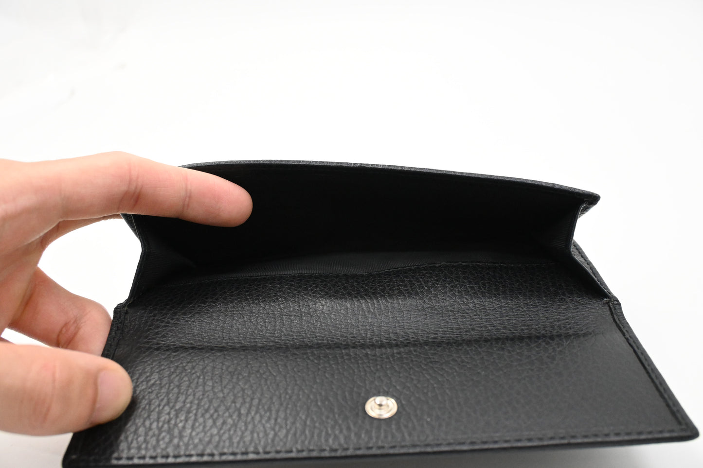 Gucci Long Wallet in Black Diamante Canvas and Leather