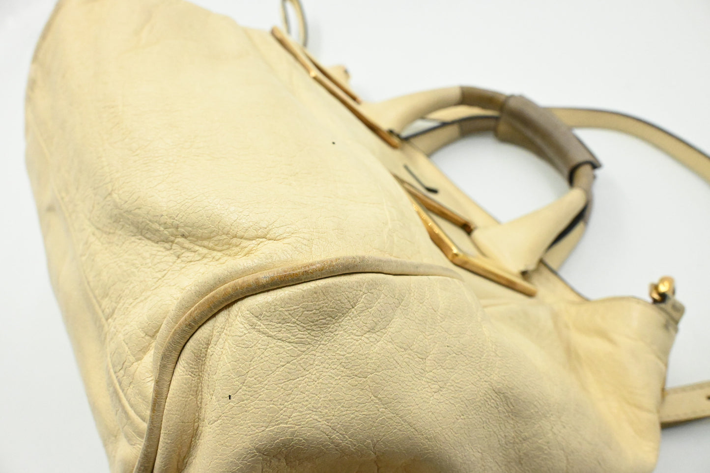 Chloe Ethel in Cream Leather