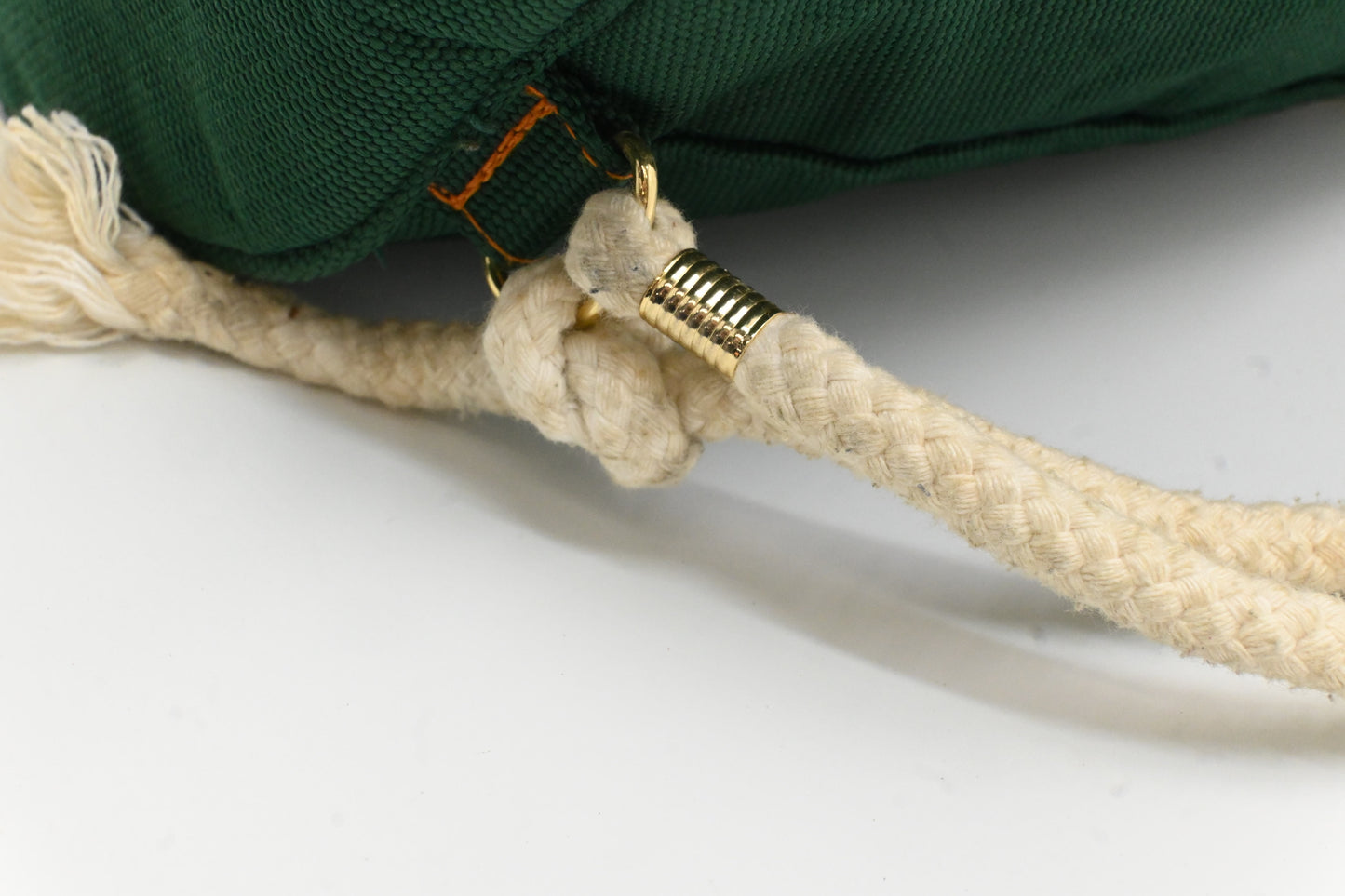 Hermes Eau de Cologne Bucket Shoulder Bag in Green Cotton Canvas