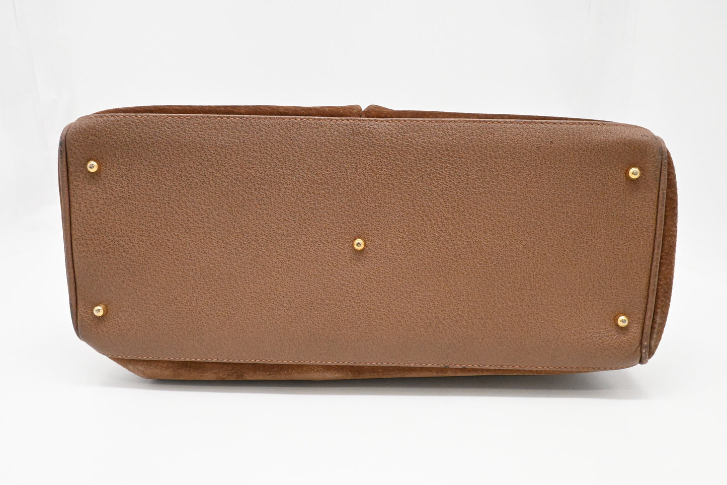 Gucci 2way Tote in Brown Suede Leather