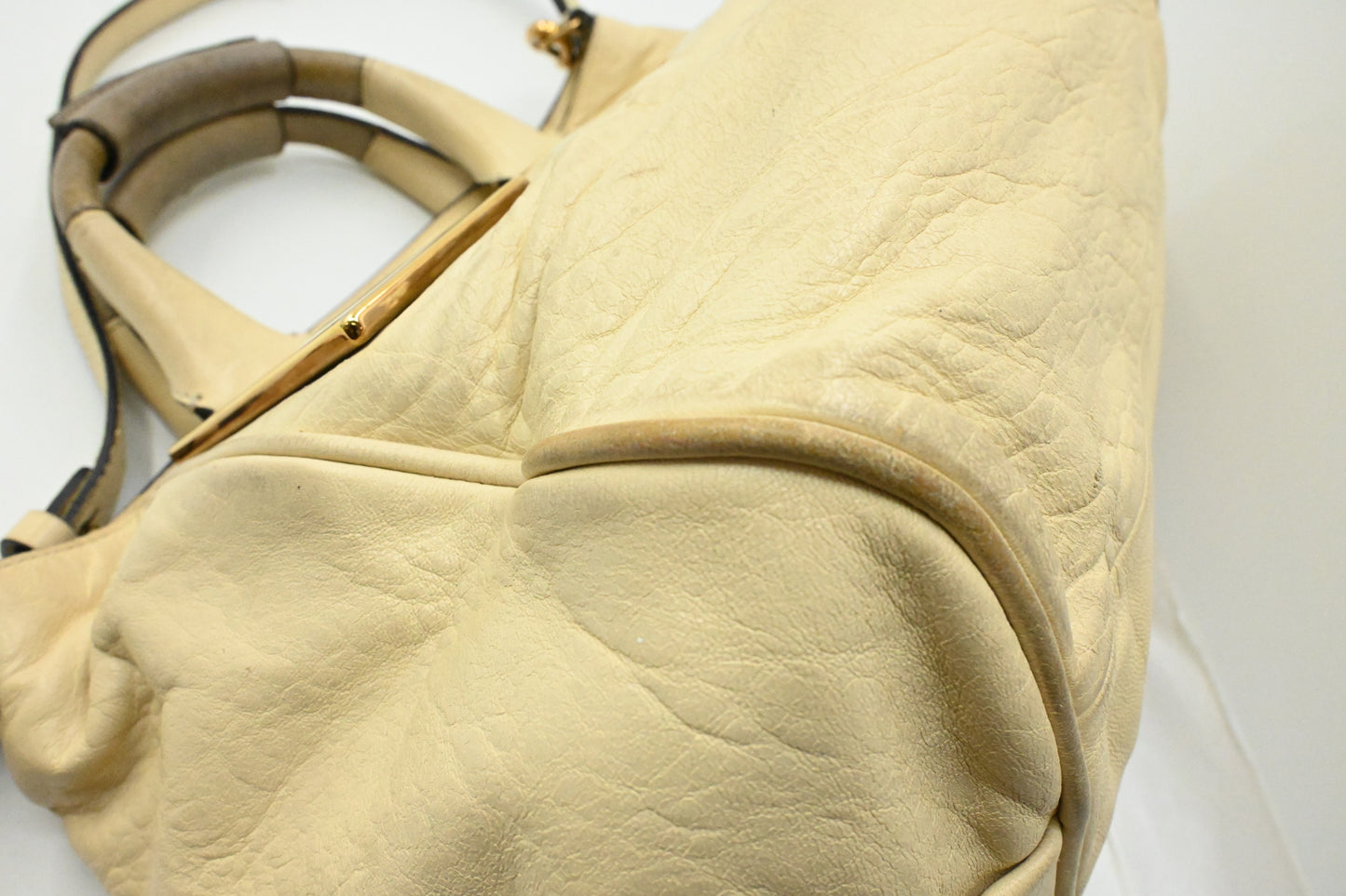 Chloe Ethel in Cream Leather
