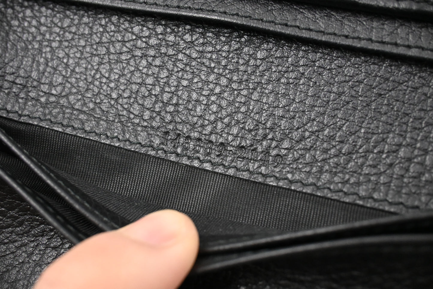 Gucci Long Wallet in Black Diamante Canvas and Leather