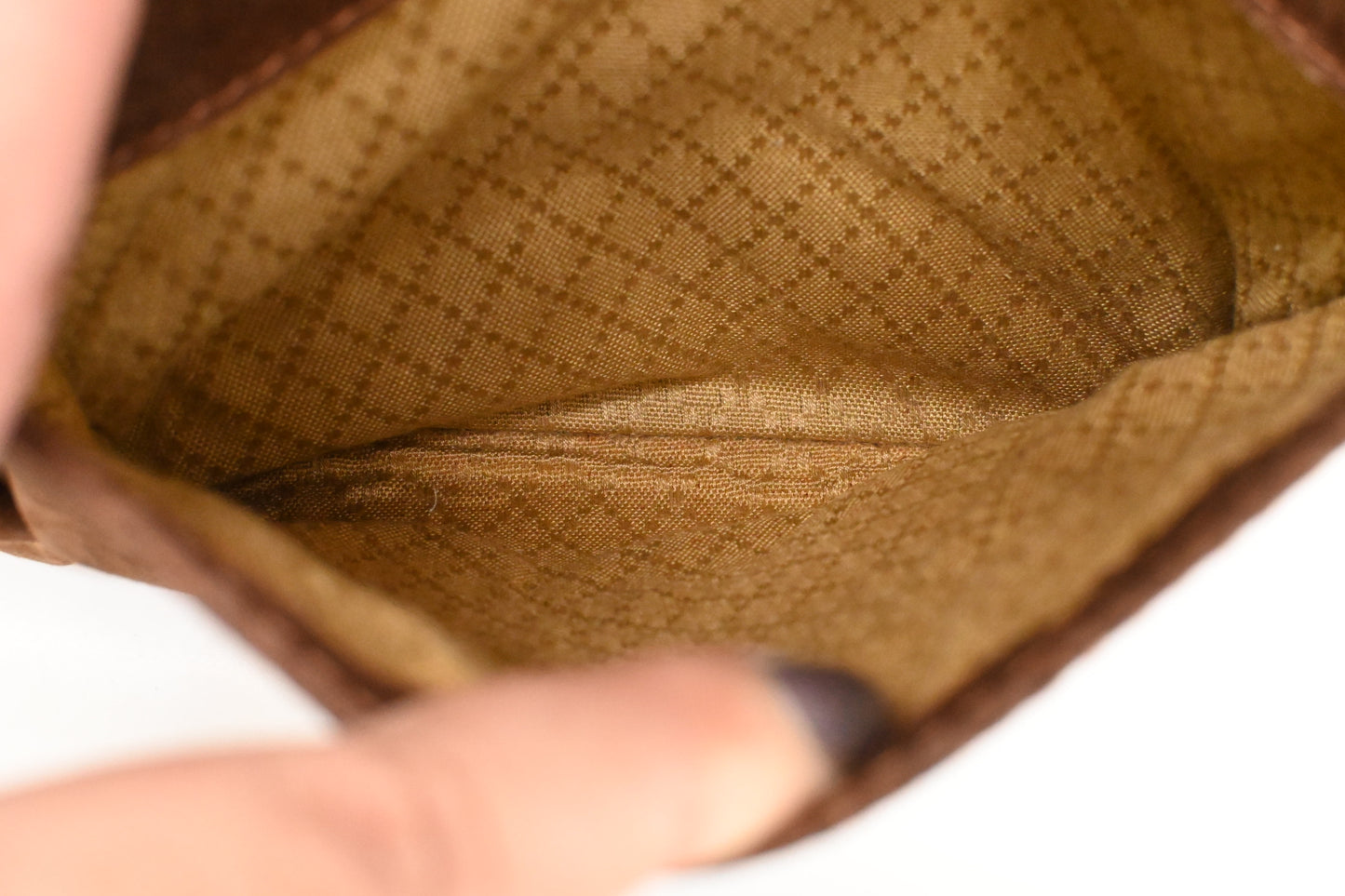 Gucci 2way Tote in Brown Suede Leather