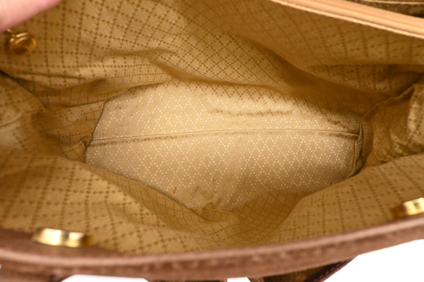 Gucci 2way Tote in Brown Suede Leather