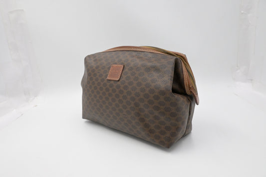 Celine Clutch in Brown Macadam Canvas