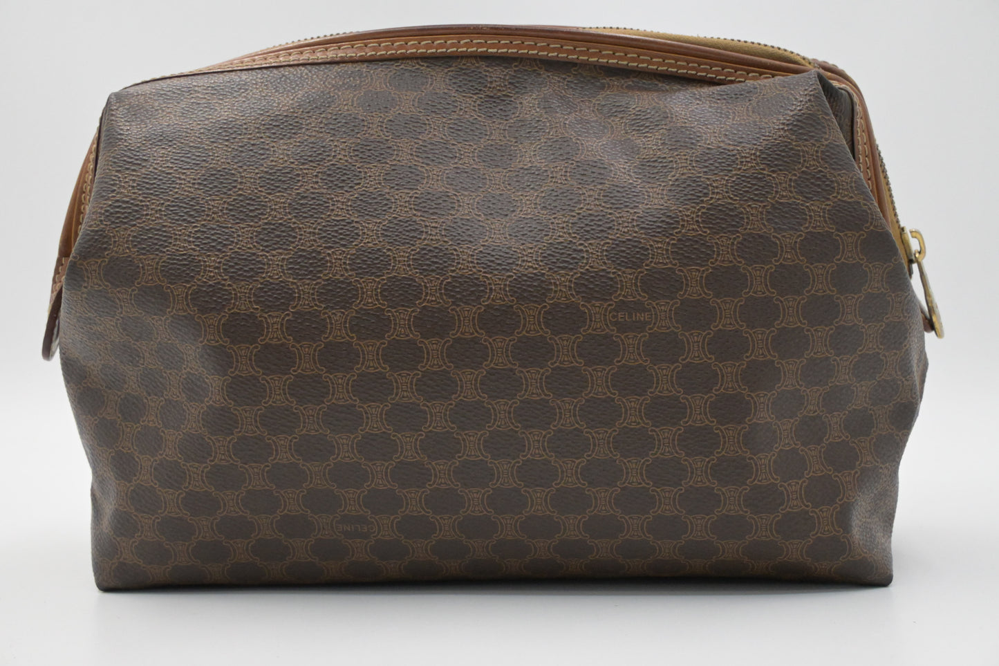 Celine Clutch in Brown Macadam Canvas