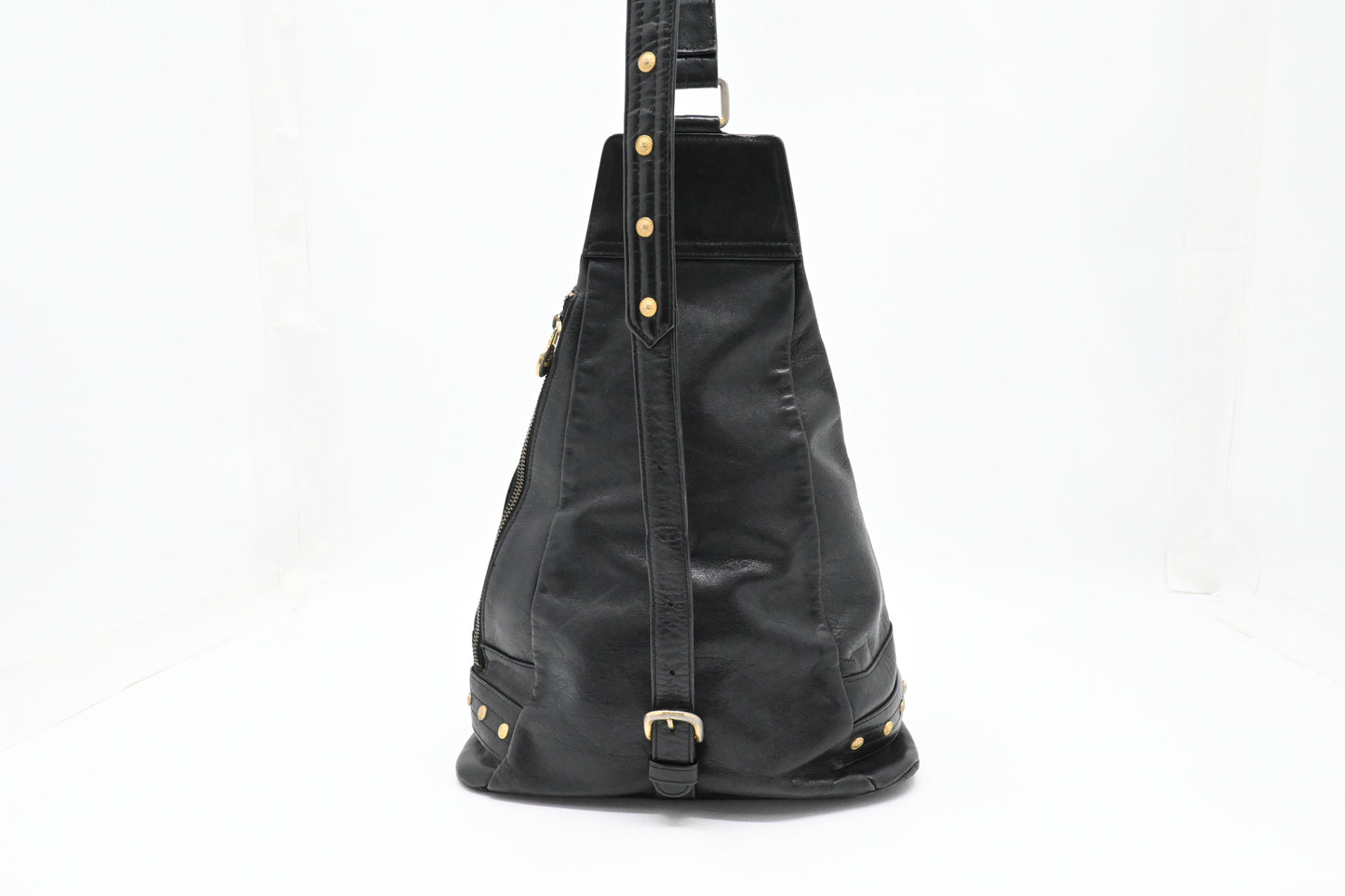 Versace Sling Shoulder Bag in Black Leather
