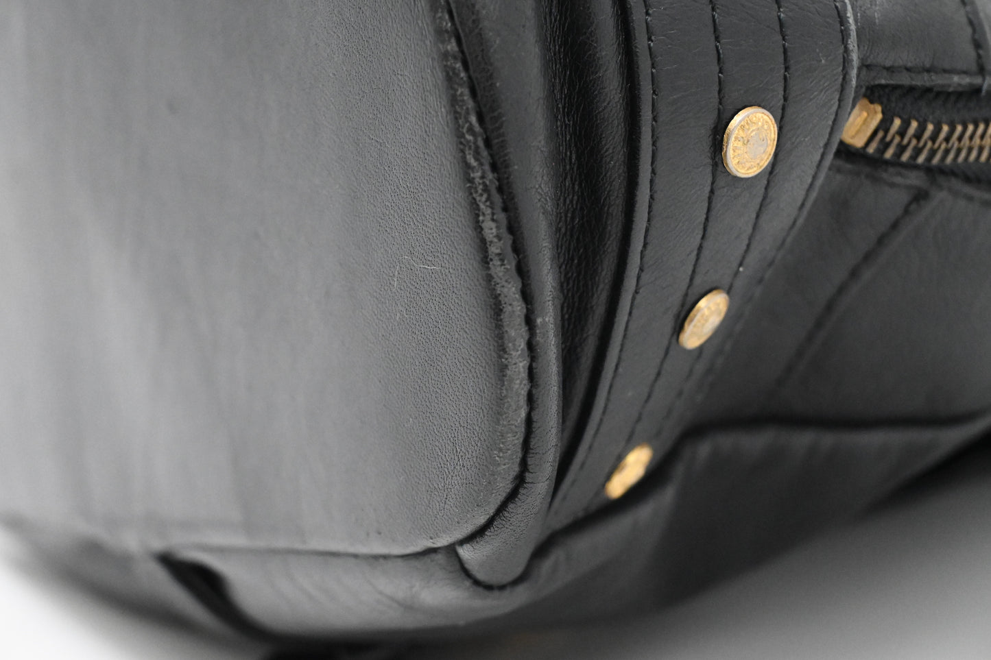 Versace Sling Shoulder Bag in Black Leather