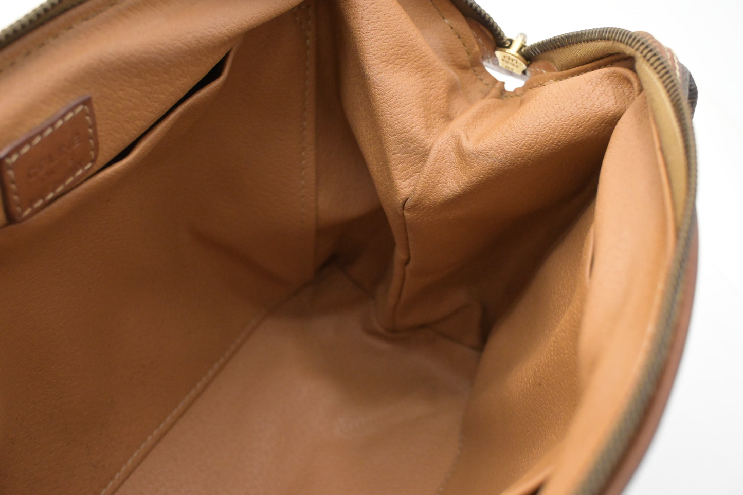 Celine Clutch in Brown Macadam Canvas
