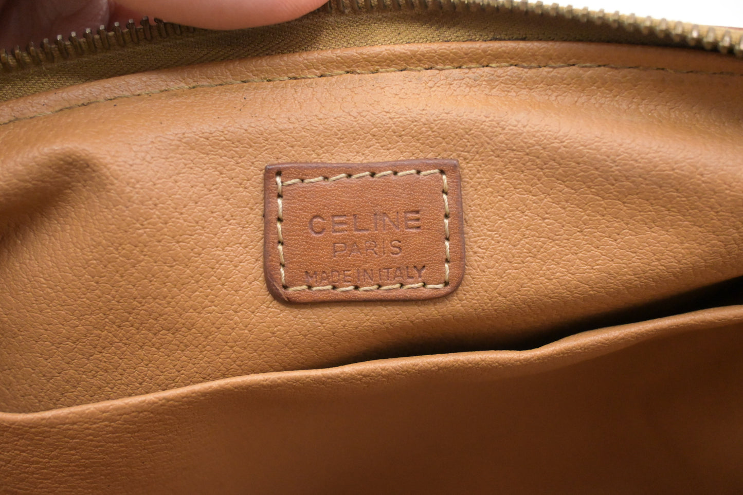 Celine Clutch in Brown Macadam Canvas
