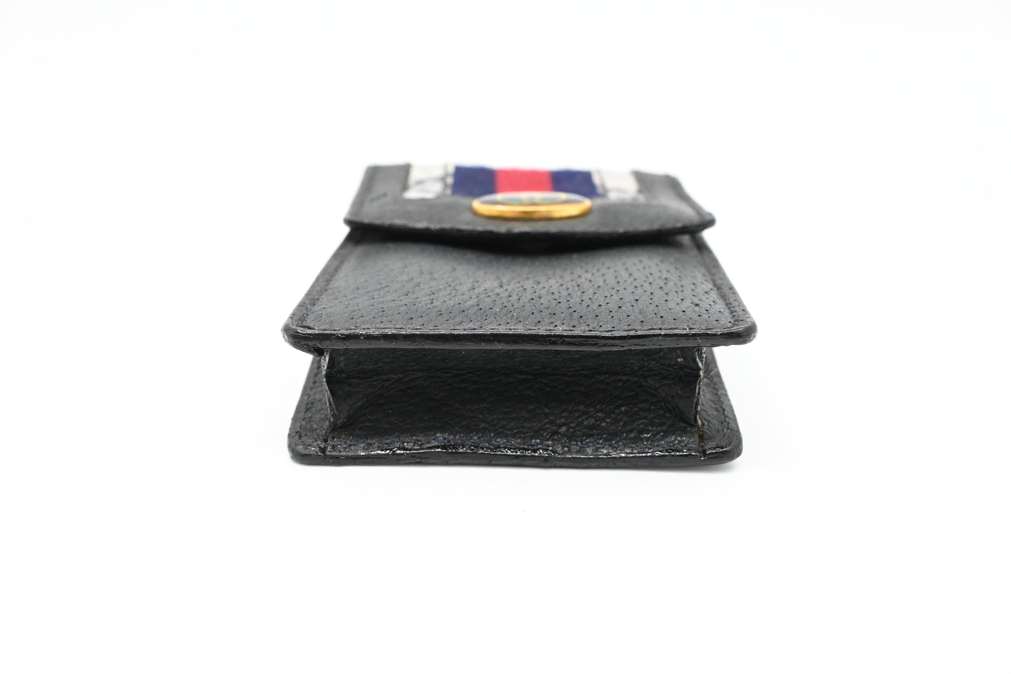 Gucci Cigarette Case in Navy Blue Canvas and Leather