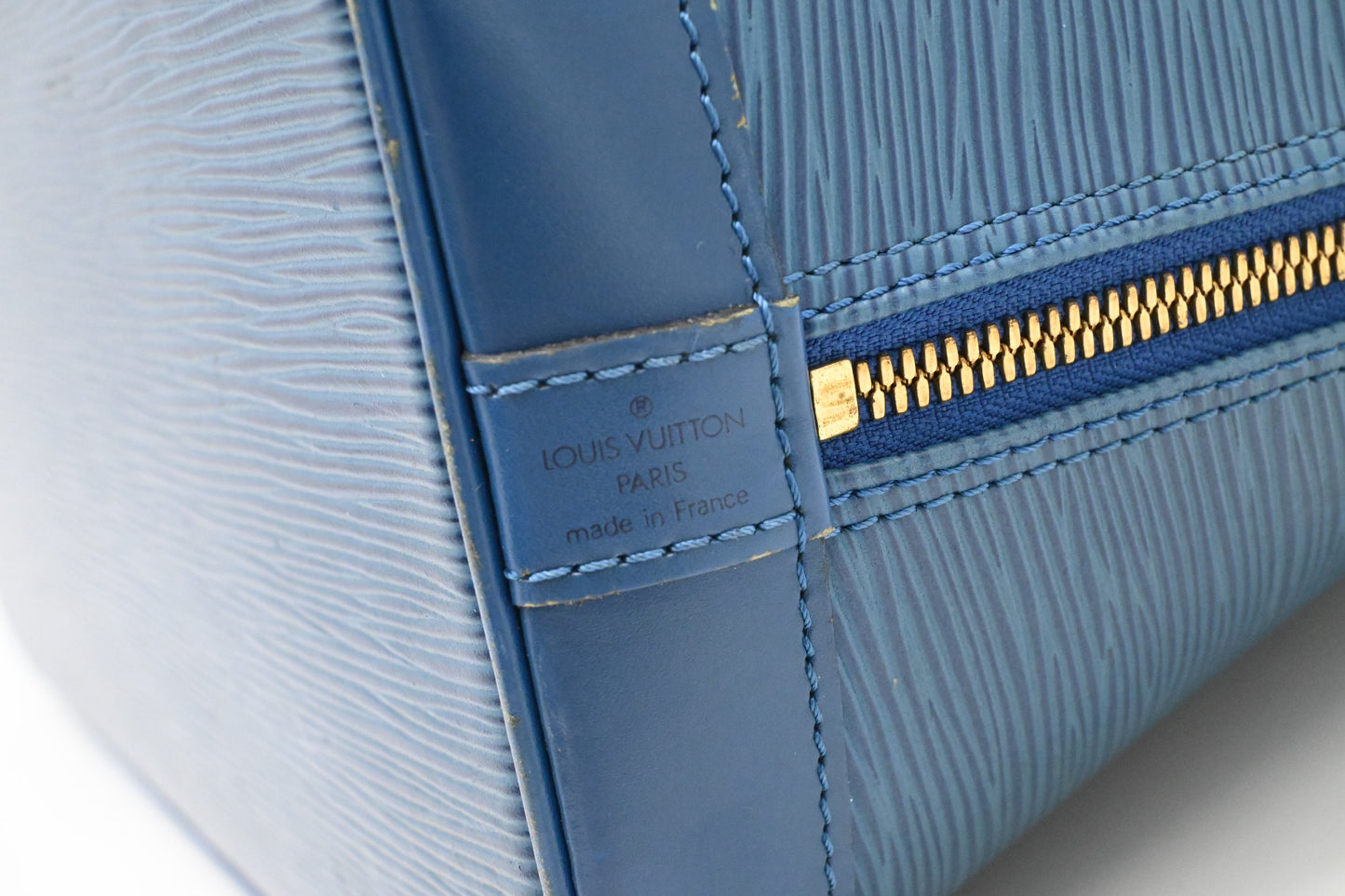 Louis Vuitton Alma PM in Blue Epi Leather