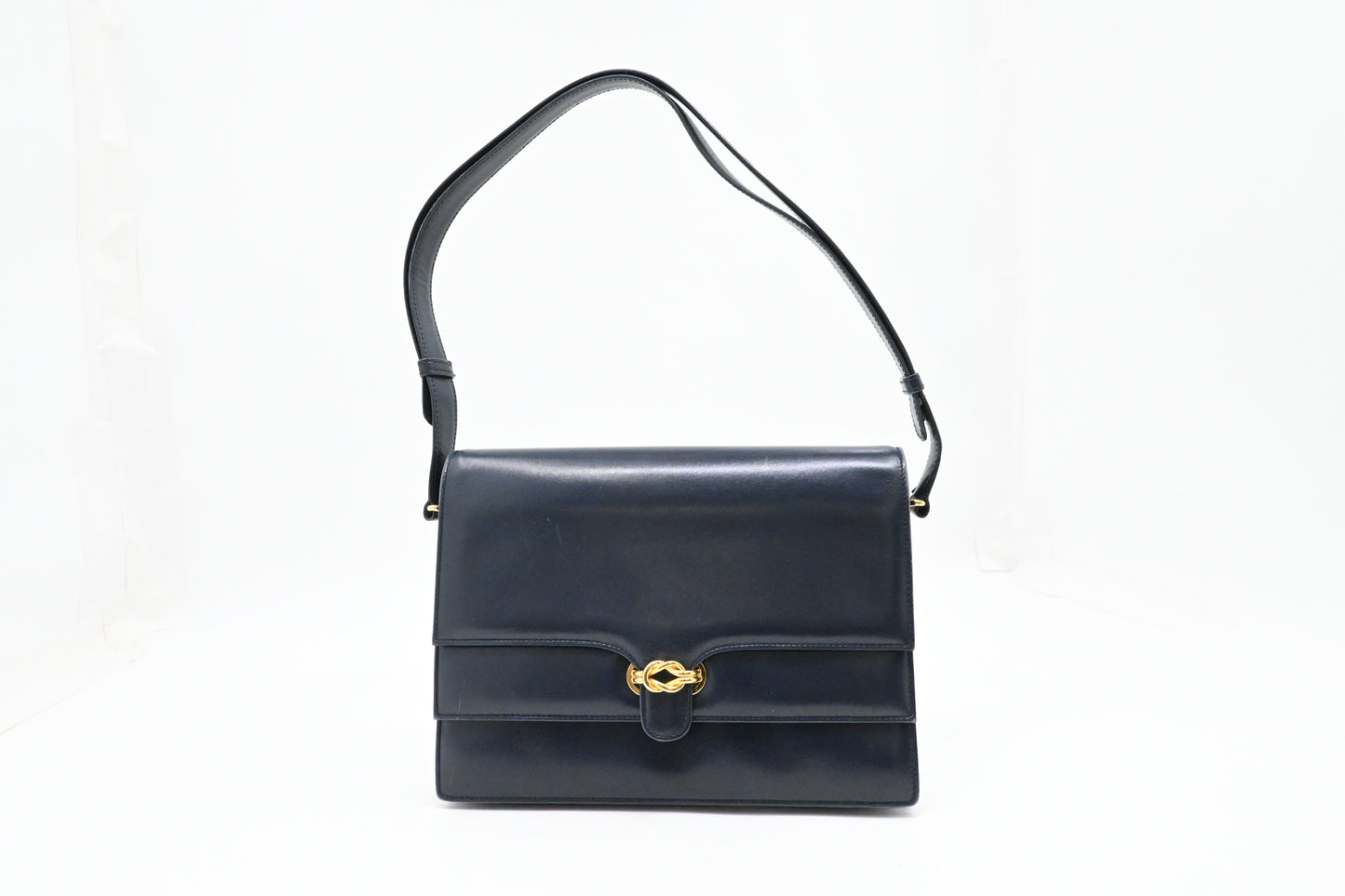 Gucci Shoulder Bag in Navy Blue Leather