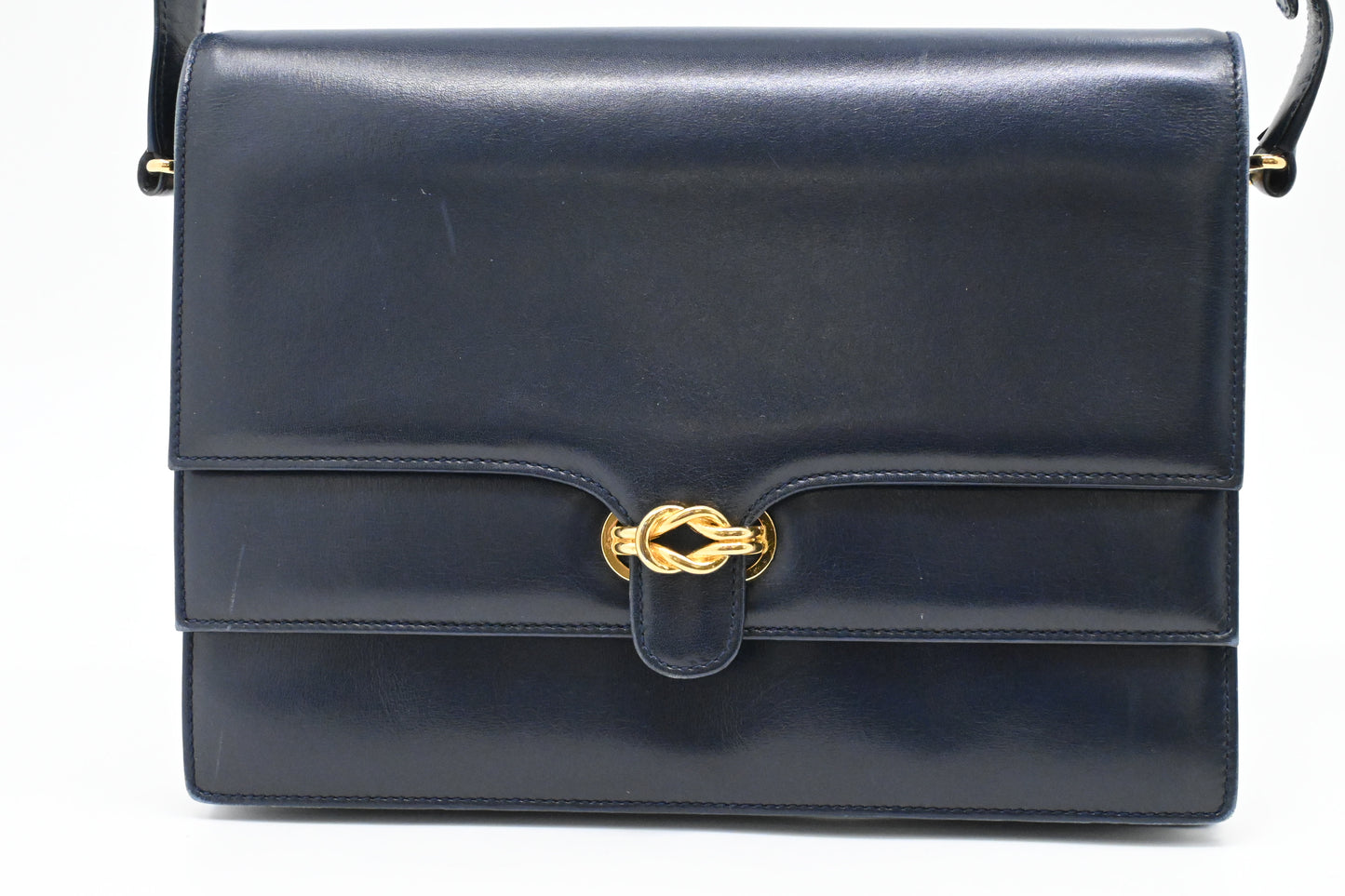 Gucci Shoulder Bag in Navy Blue Leather