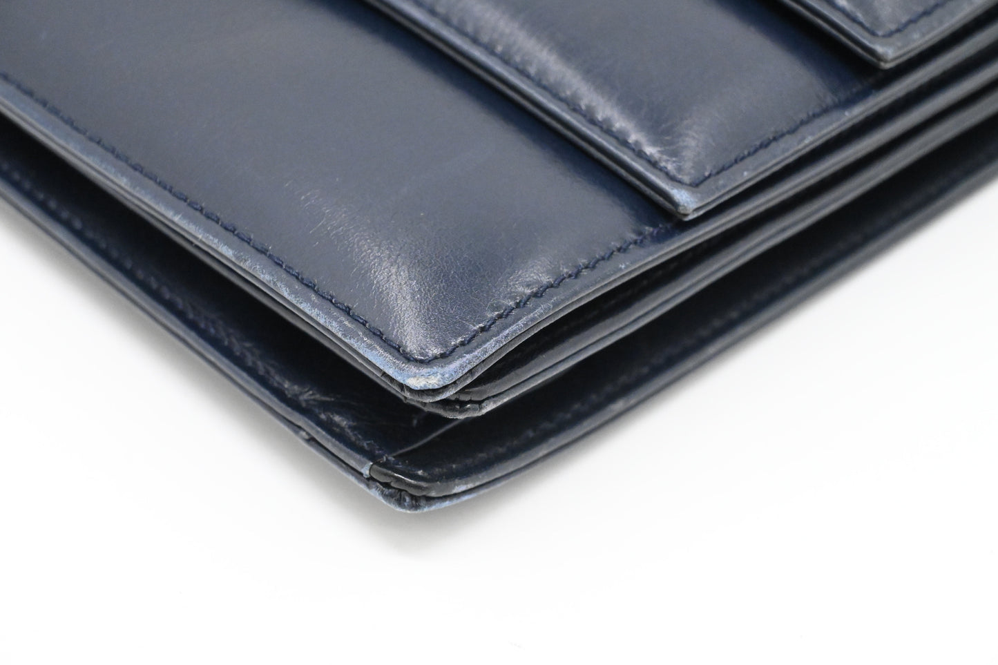 Gucci Shoulder Bag in Navy Blue Leather