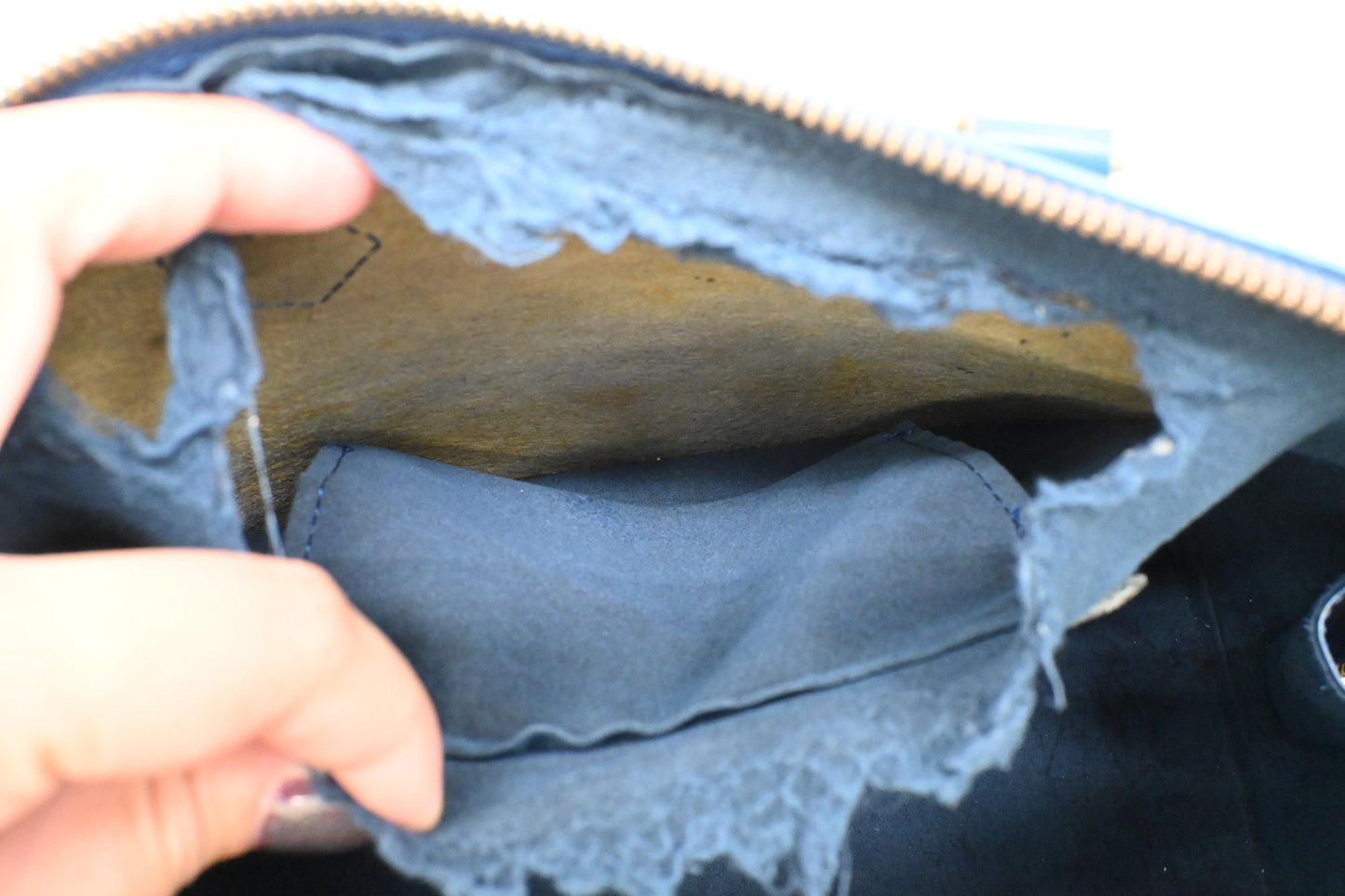 Louis Vuitton Alma PM in Blue Epi Leather