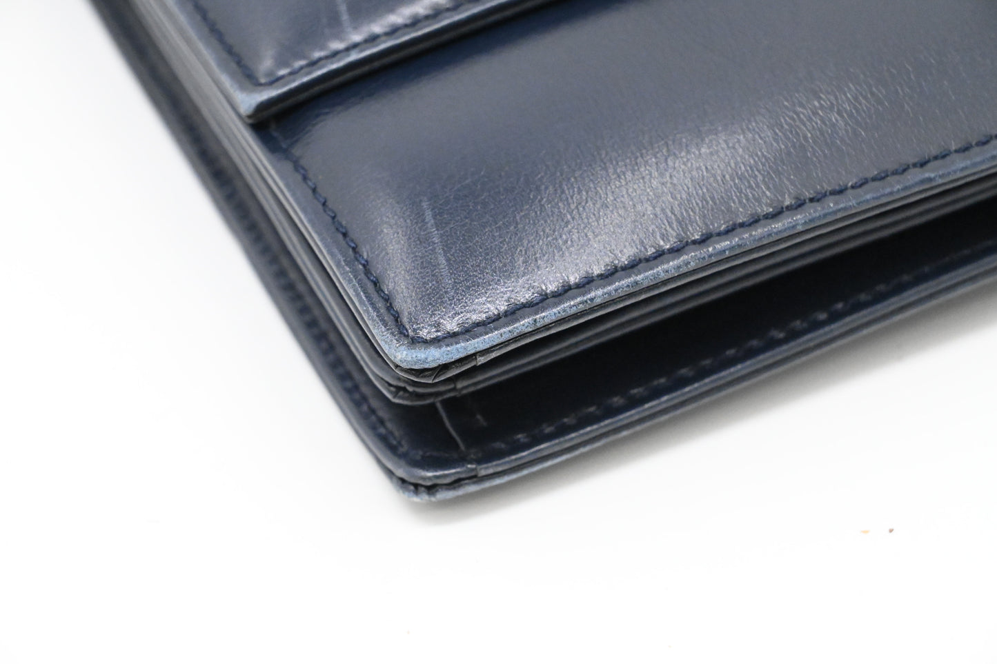 Gucci Shoulder Bag in Navy Blue Leather
