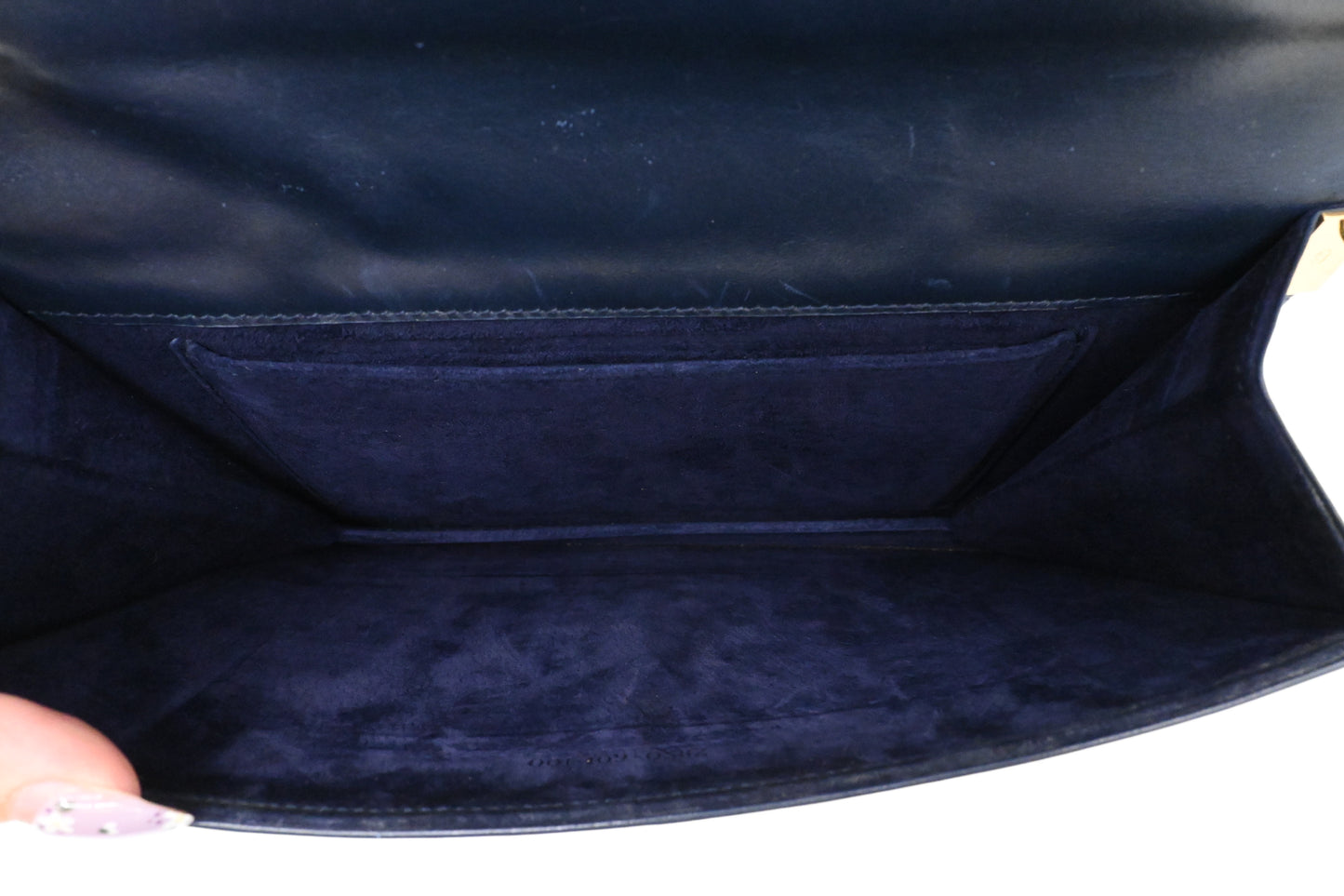 Gucci Shoulder Bag in Navy Blue Leather