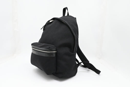 YSL Saint Laurent City Backpack in Black Canvas