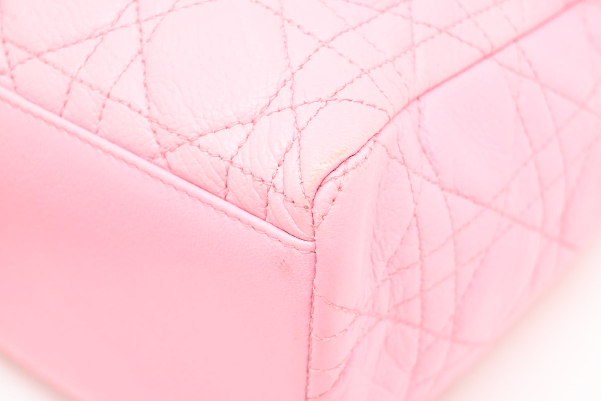 Dior Medium Lady Dior in Pink Cannage Leather