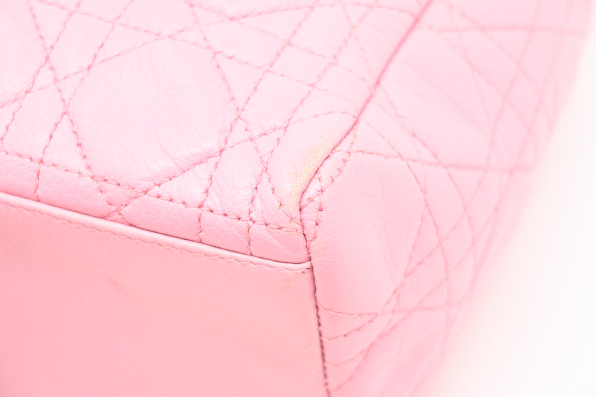 Dior Medium Lady Dior in Pink Cannage Leather