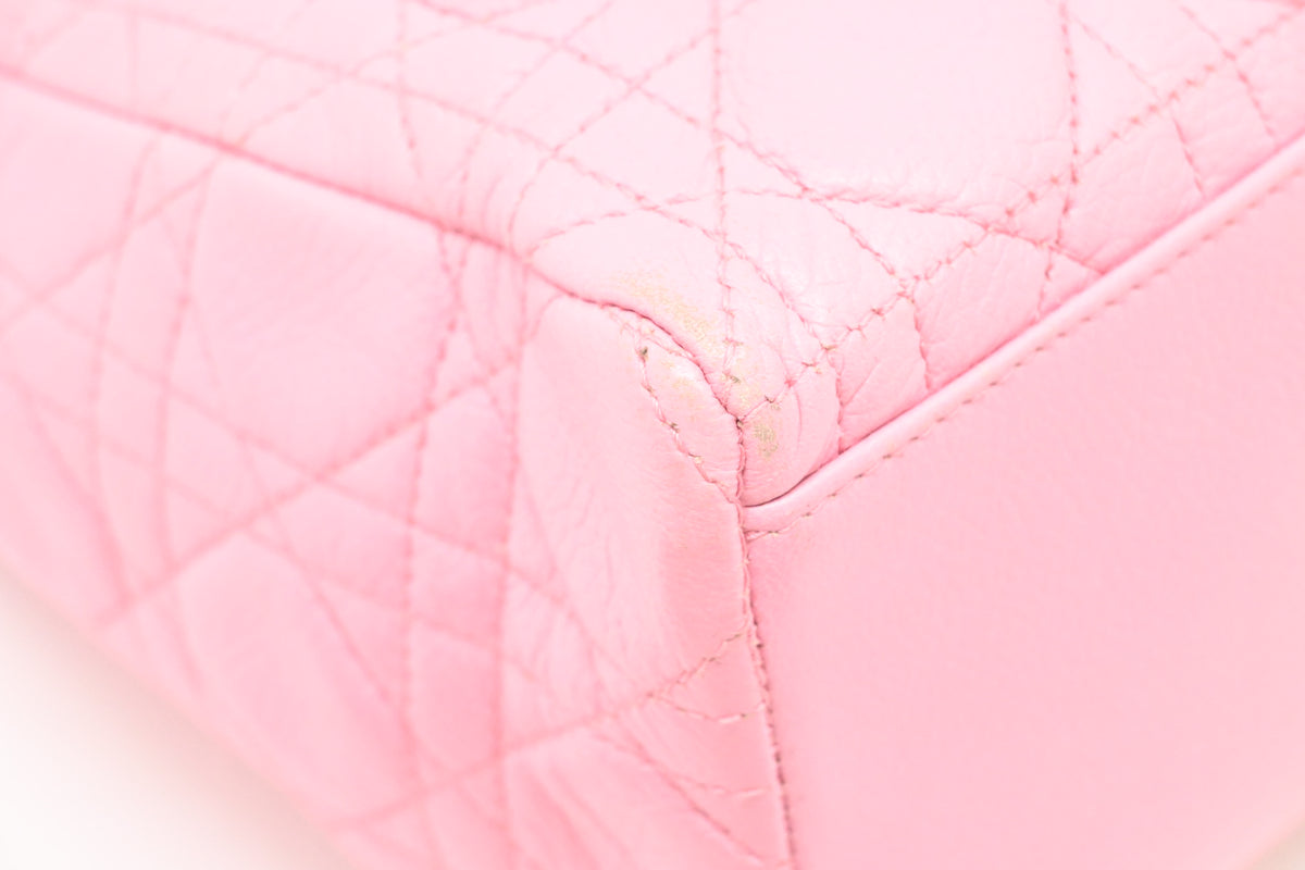 Dior Medium Lady Dior in Pink Cannage Leather