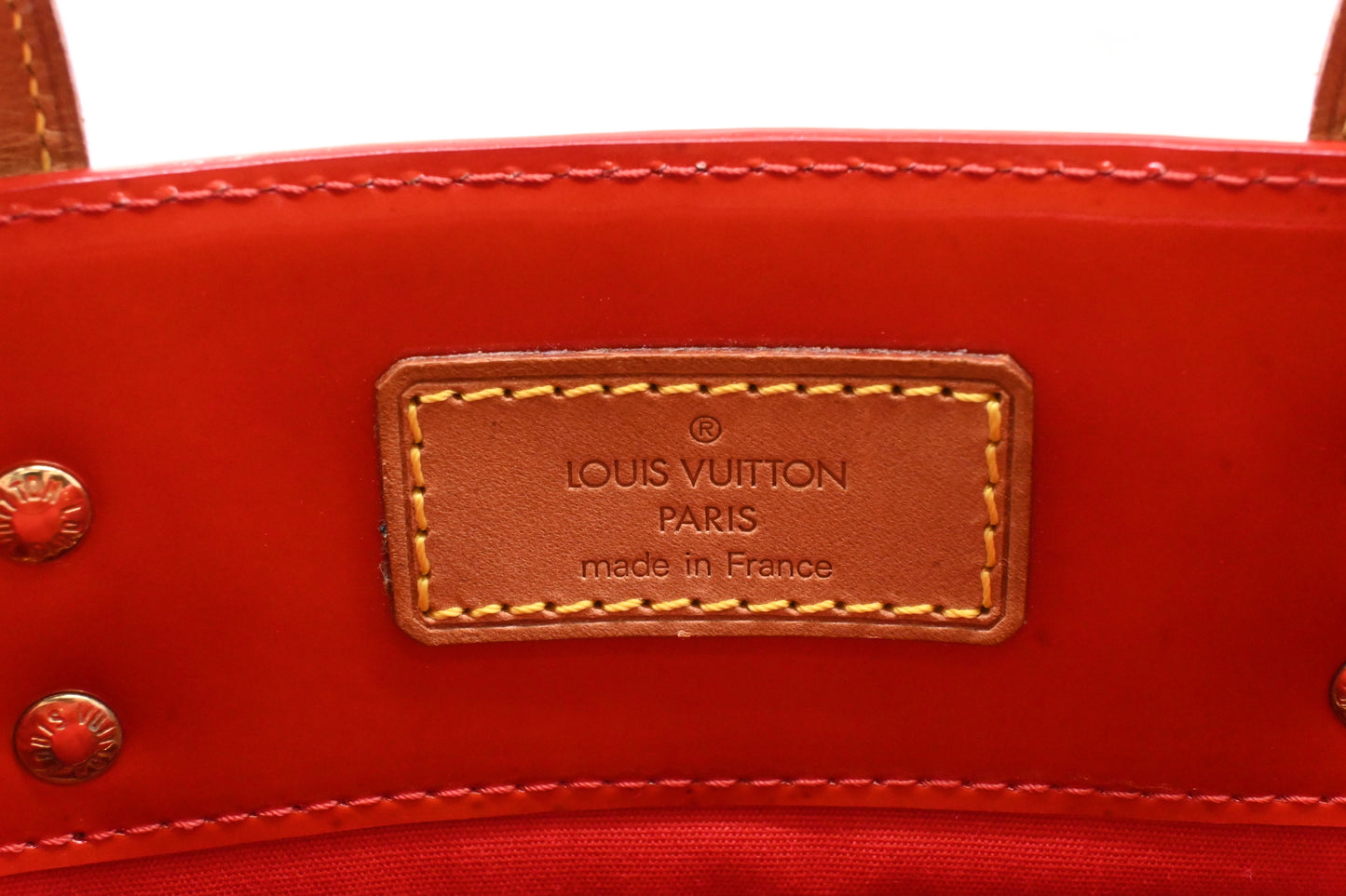 Louis Vuitton Reade MM in Red Vernis Leather