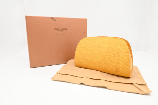Louis Vuitton Dauphine PM Pouch in Yellow Epi Leather