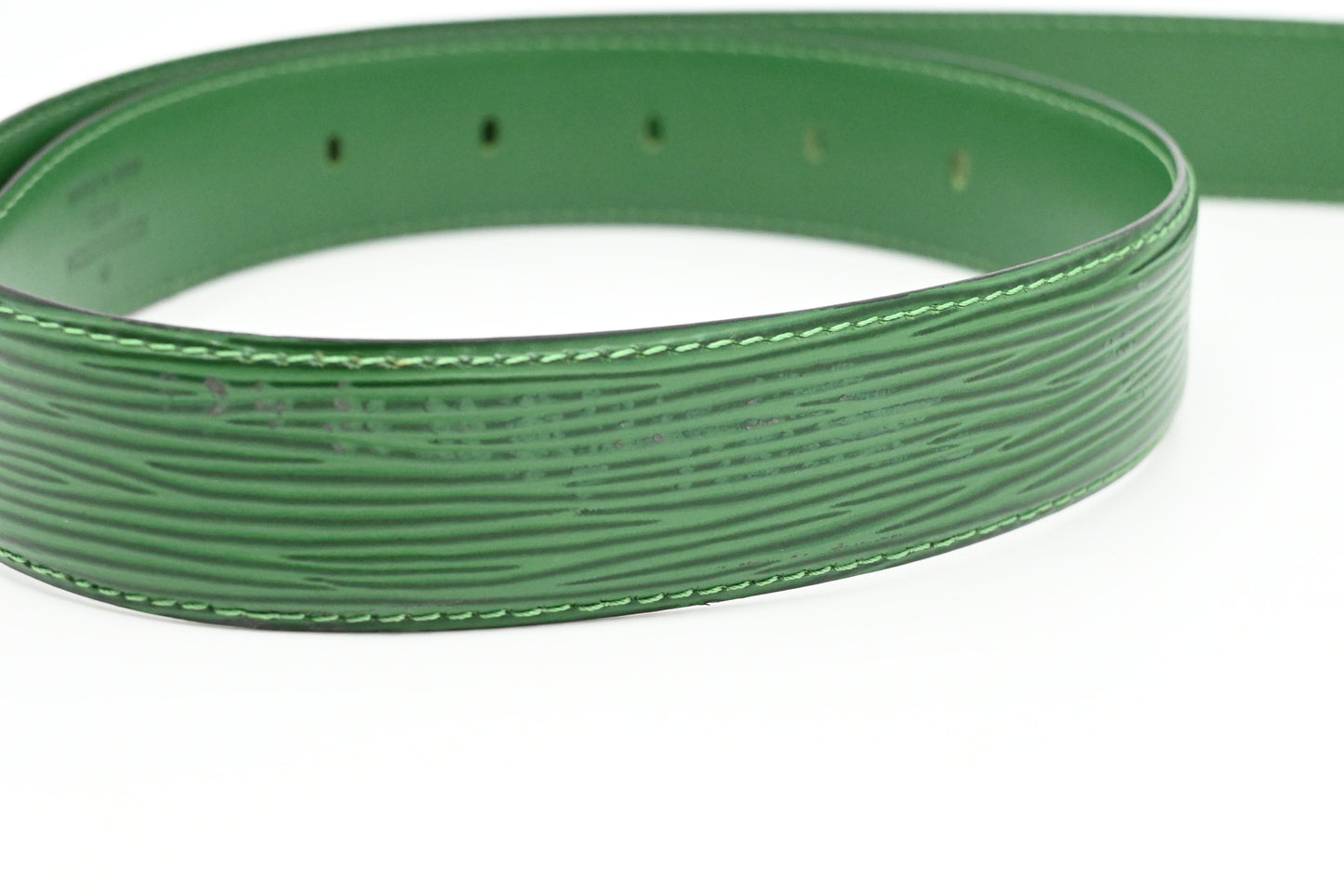 Louis Vuitton 85/34 Belt in Green Epi Leather
