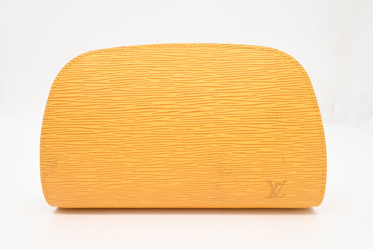 Louis Vuitton Dauphine PM Pouch in Yellow Epi Leather