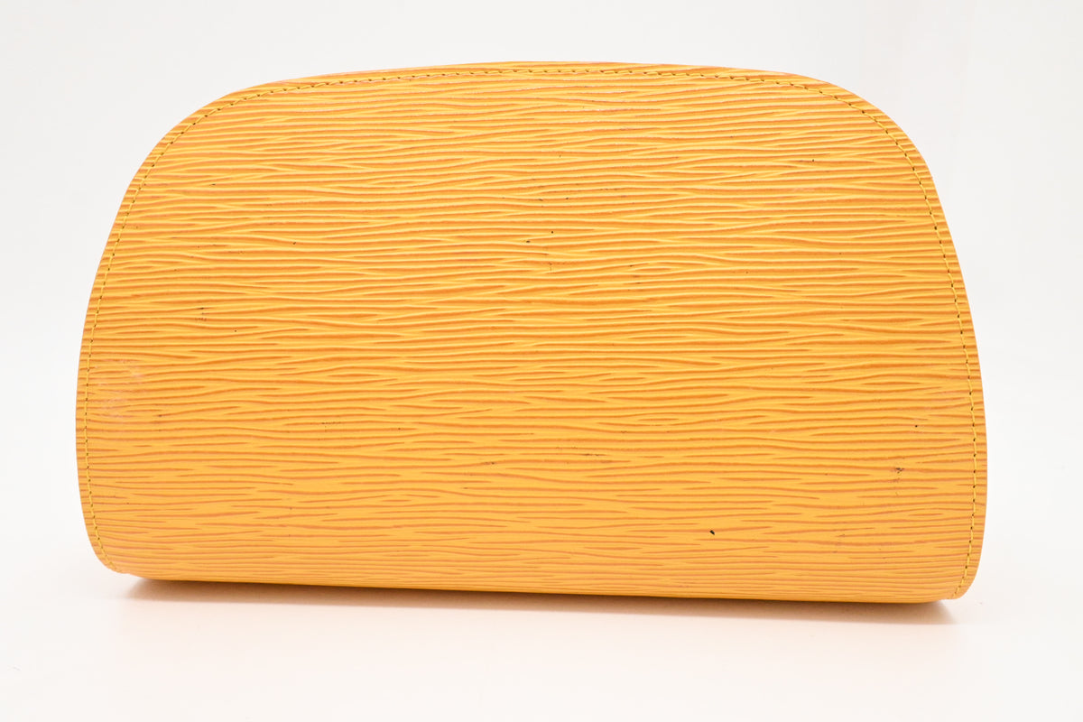 Louis Vuitton Dauphine PM Pouch in Yellow Epi Leather