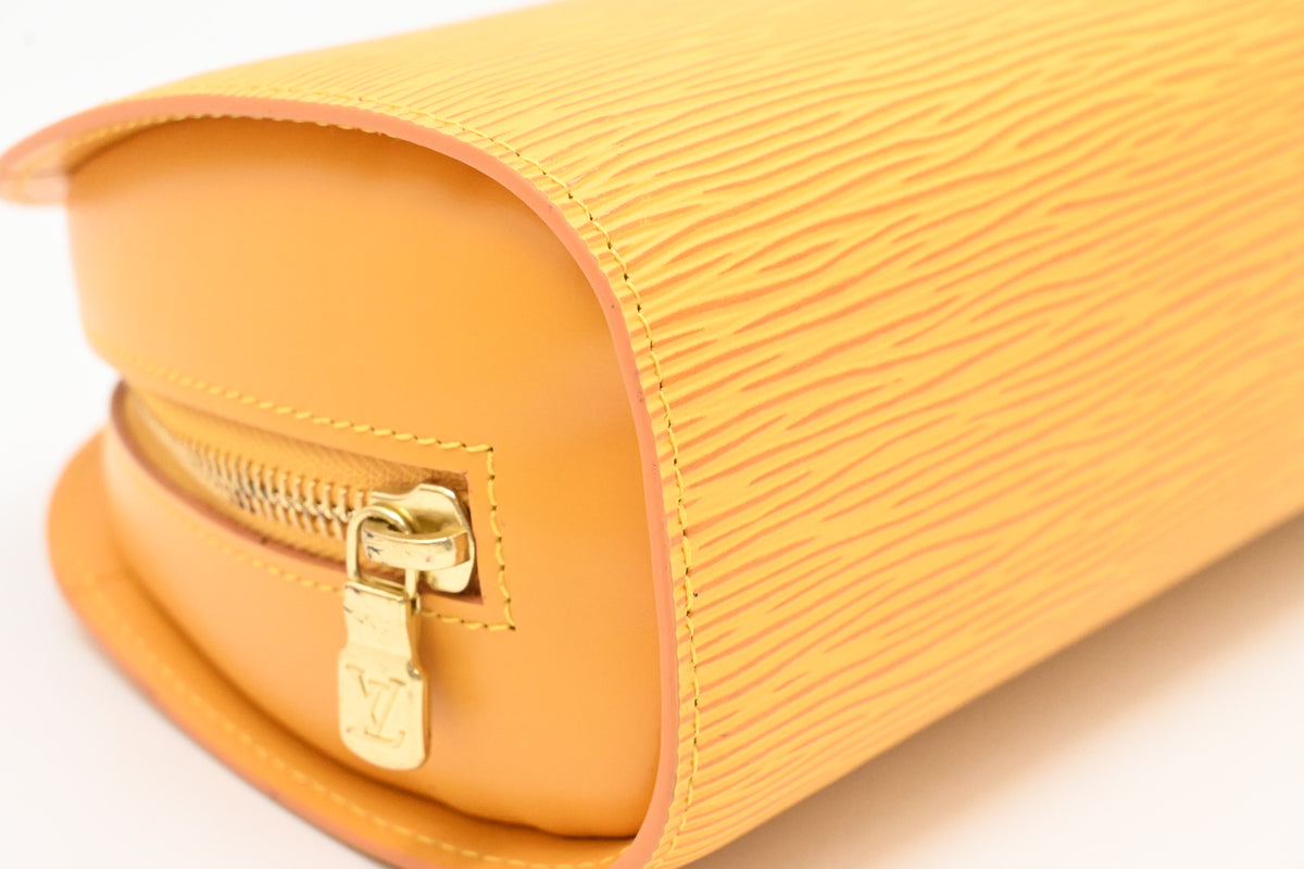 Louis Vuitton Dauphine PM Pouch in Yellow Epi Leather
