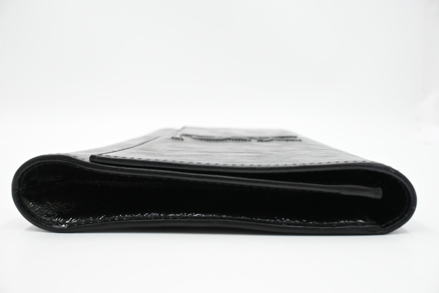 YSL Saint Laurent Clutch in Black Patent Leather