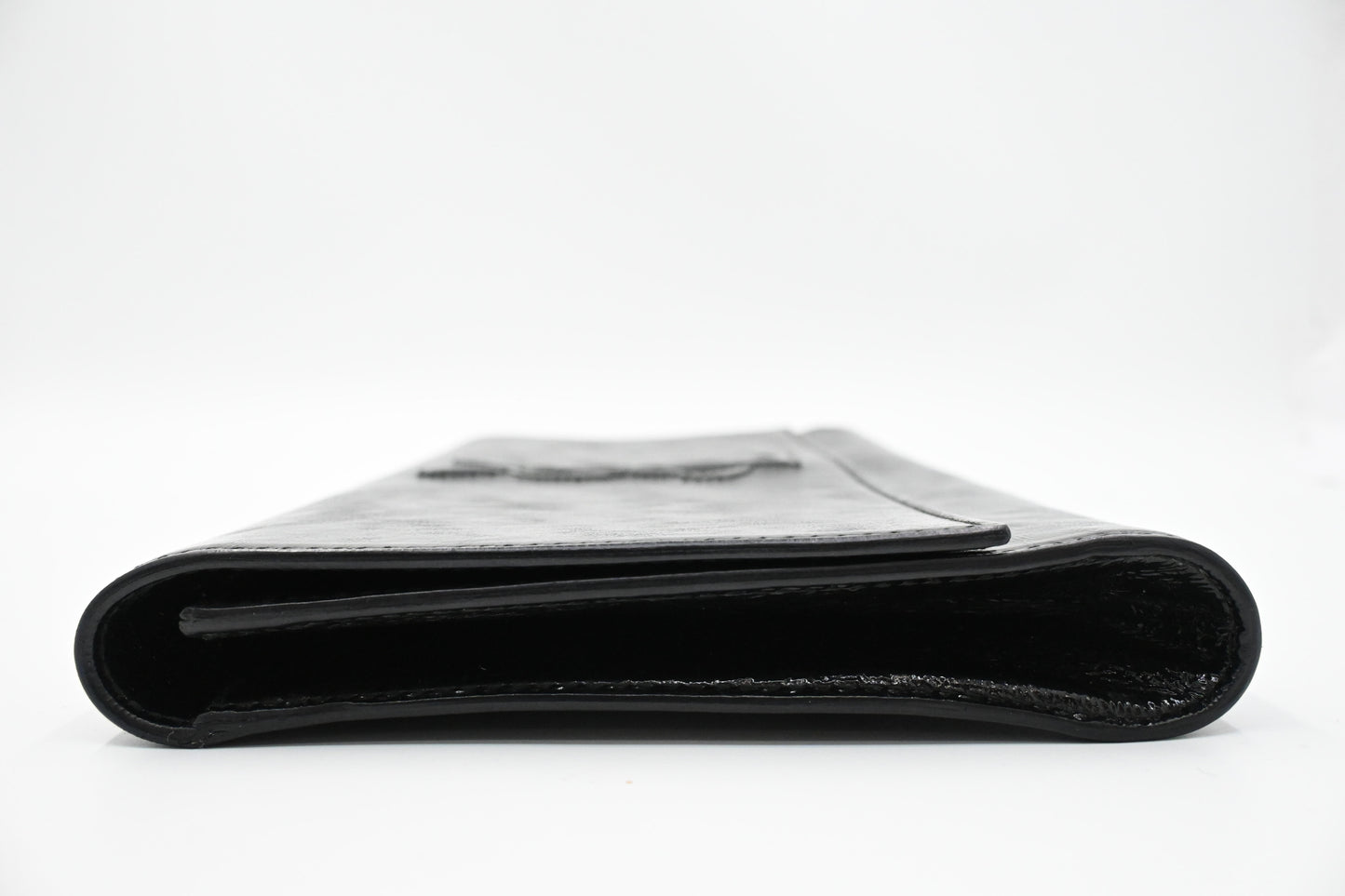 YSL Saint Laurent Clutch in Black Patent Leather