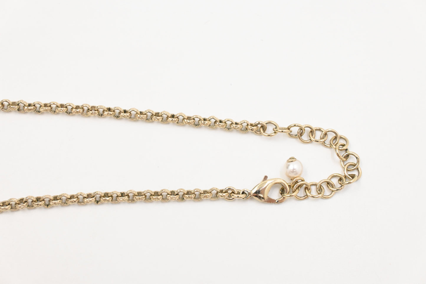 Chanel Pink Crystal Heart Necklace