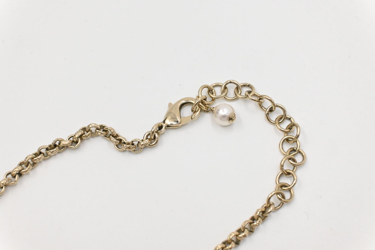 Chanel Pink Crystal Heart Necklace