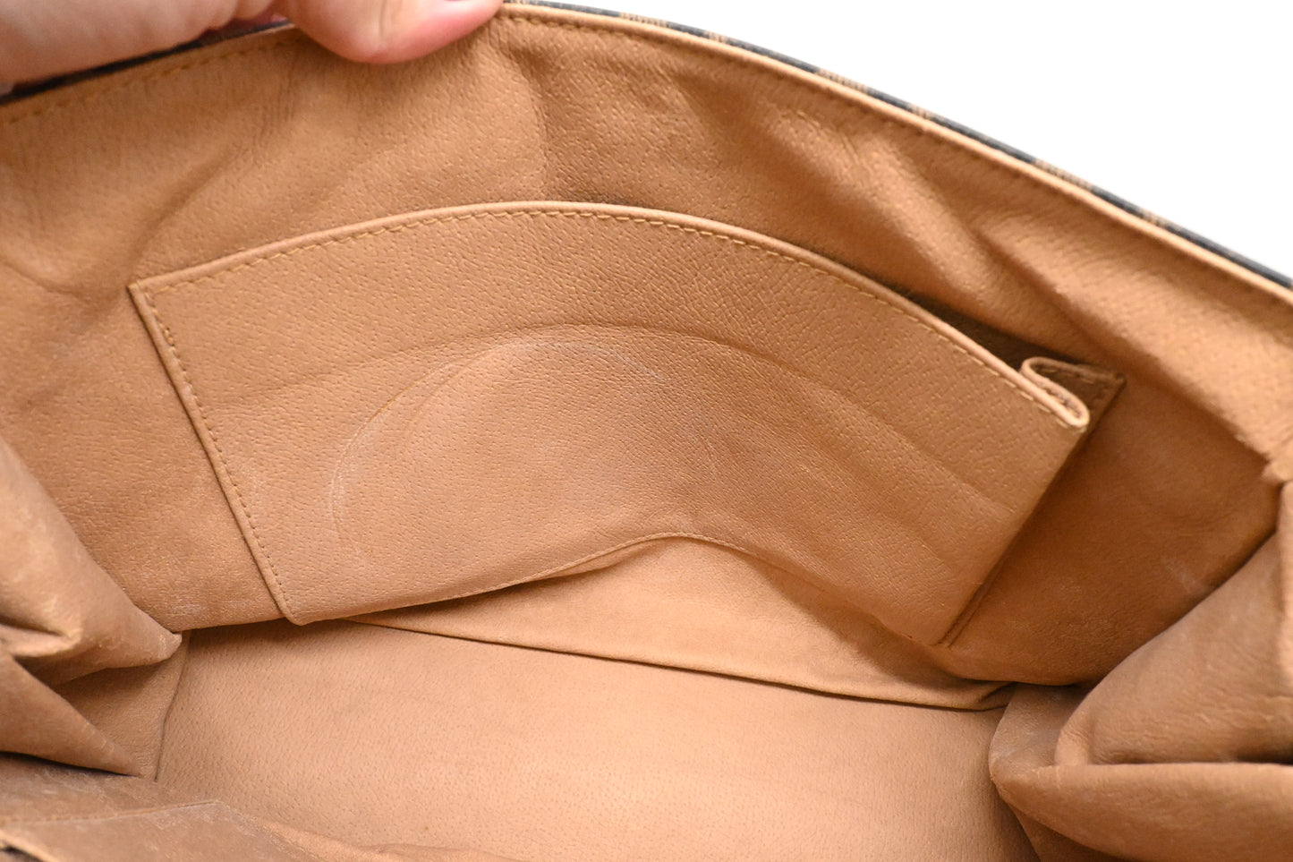 Fendi Top Handle 2-Way Bag in Zucca Coated Canvas
