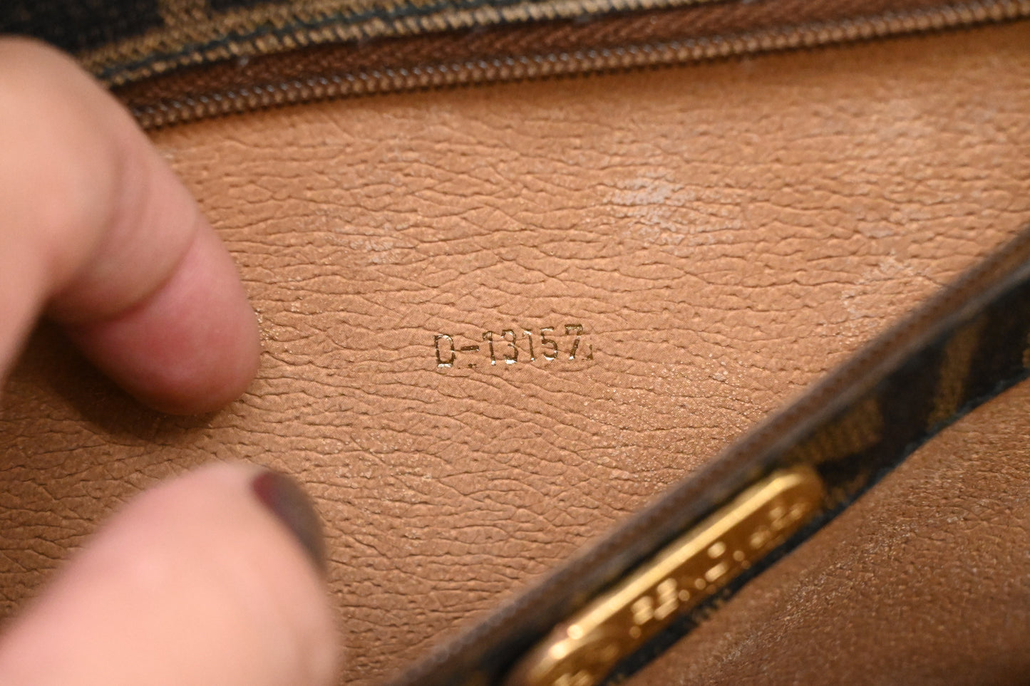Fendi Top Handle 2-Way Bag in Zucca Coated Canvas
