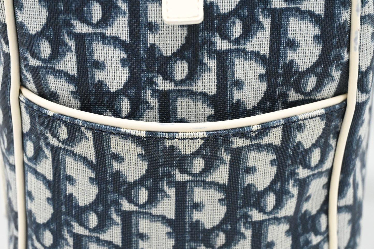 Dior Boston Bag in Navy Blue Oblique Coated Canvas