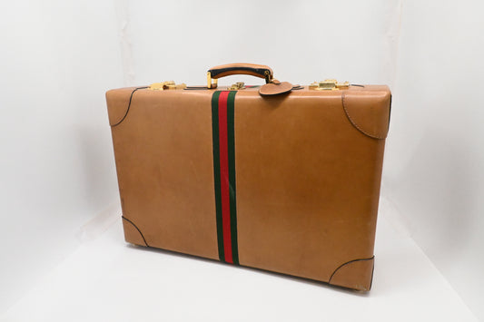 Gucci Suitcase in Tan Leather