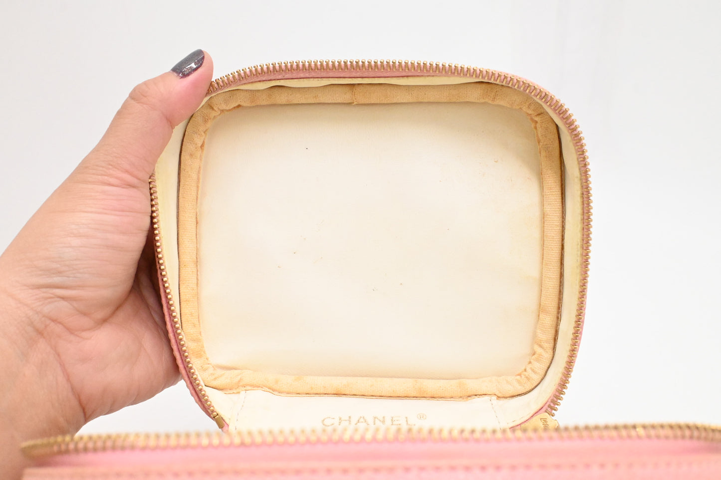 Chanel Vanity Bag in Pink Caviar Leather