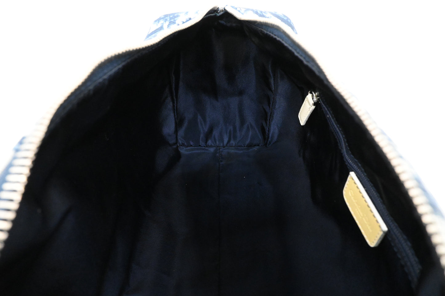 Dior Boston Bag in Navy Blue Oblique Coated Canvas