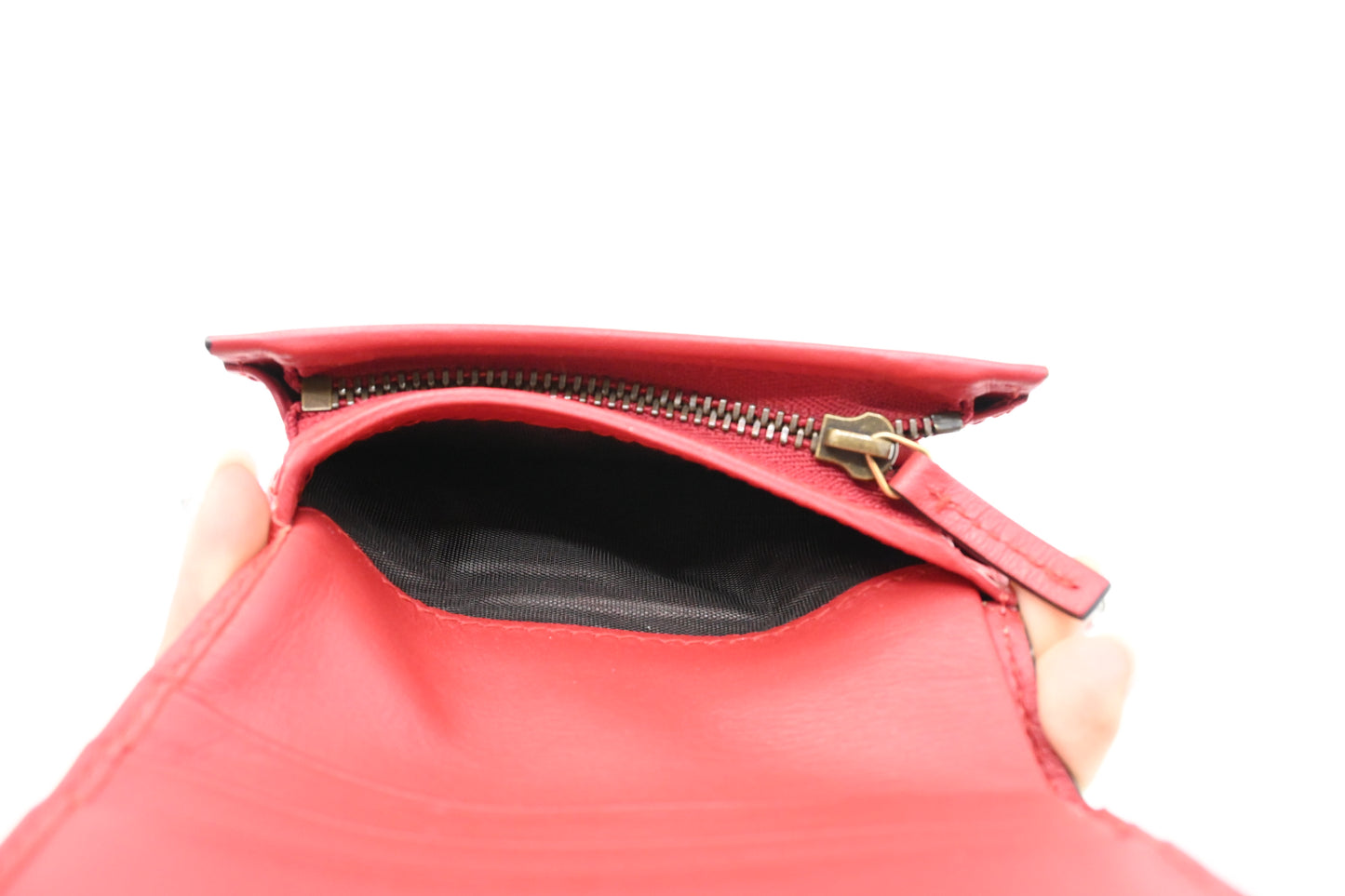 Gucci Queen Margaret Compact Wallet in White, Red and Blue Leather