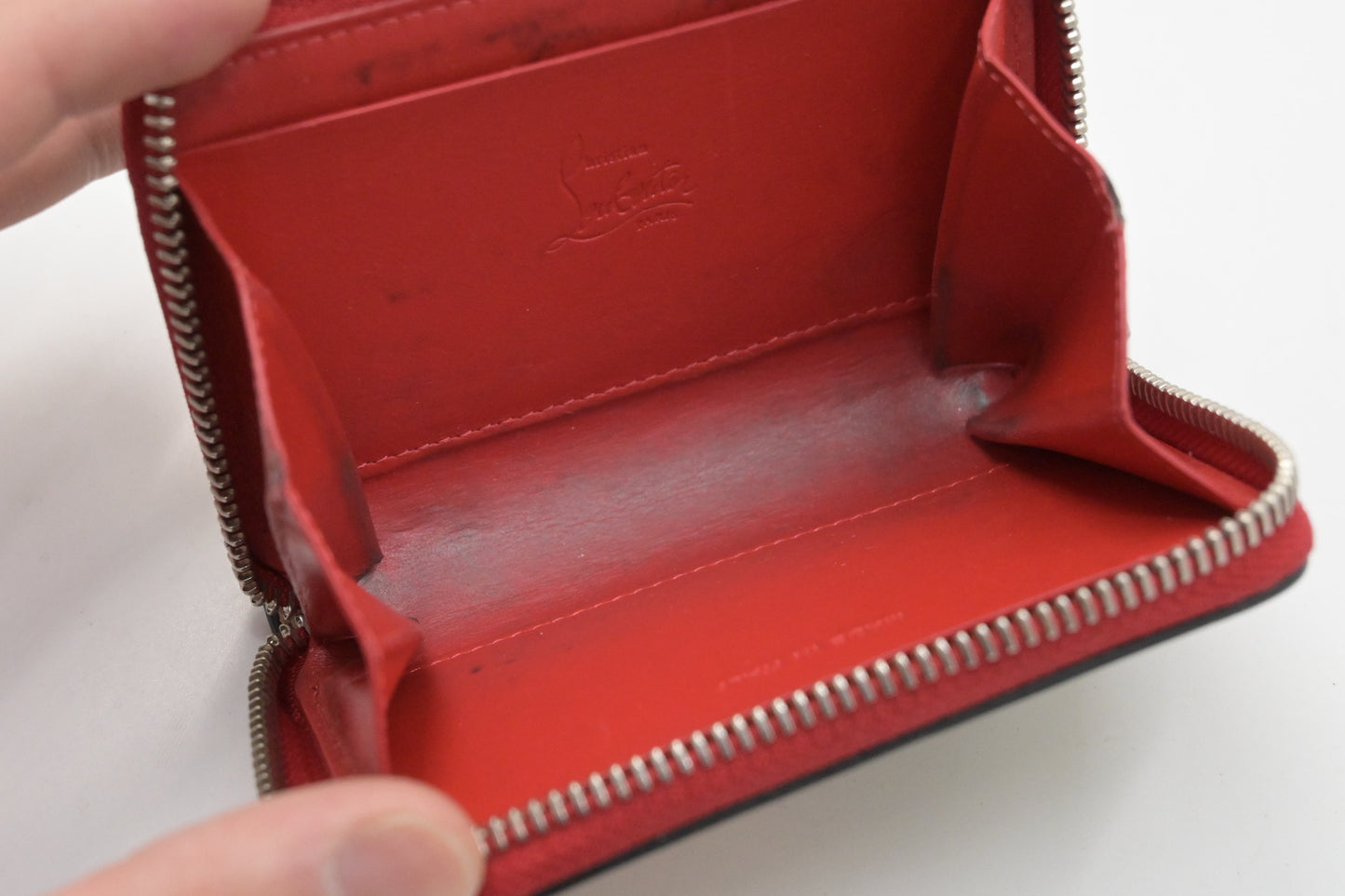 Louboutin Zippy Coin Case in Patent Leather
