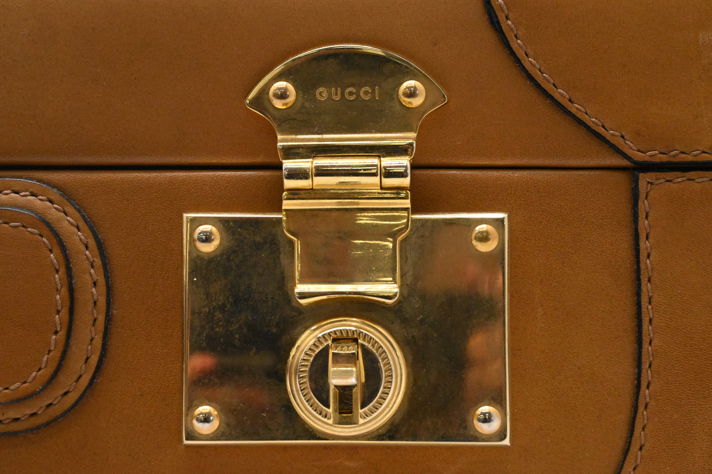 Gucci Suitcase in Tan Leather