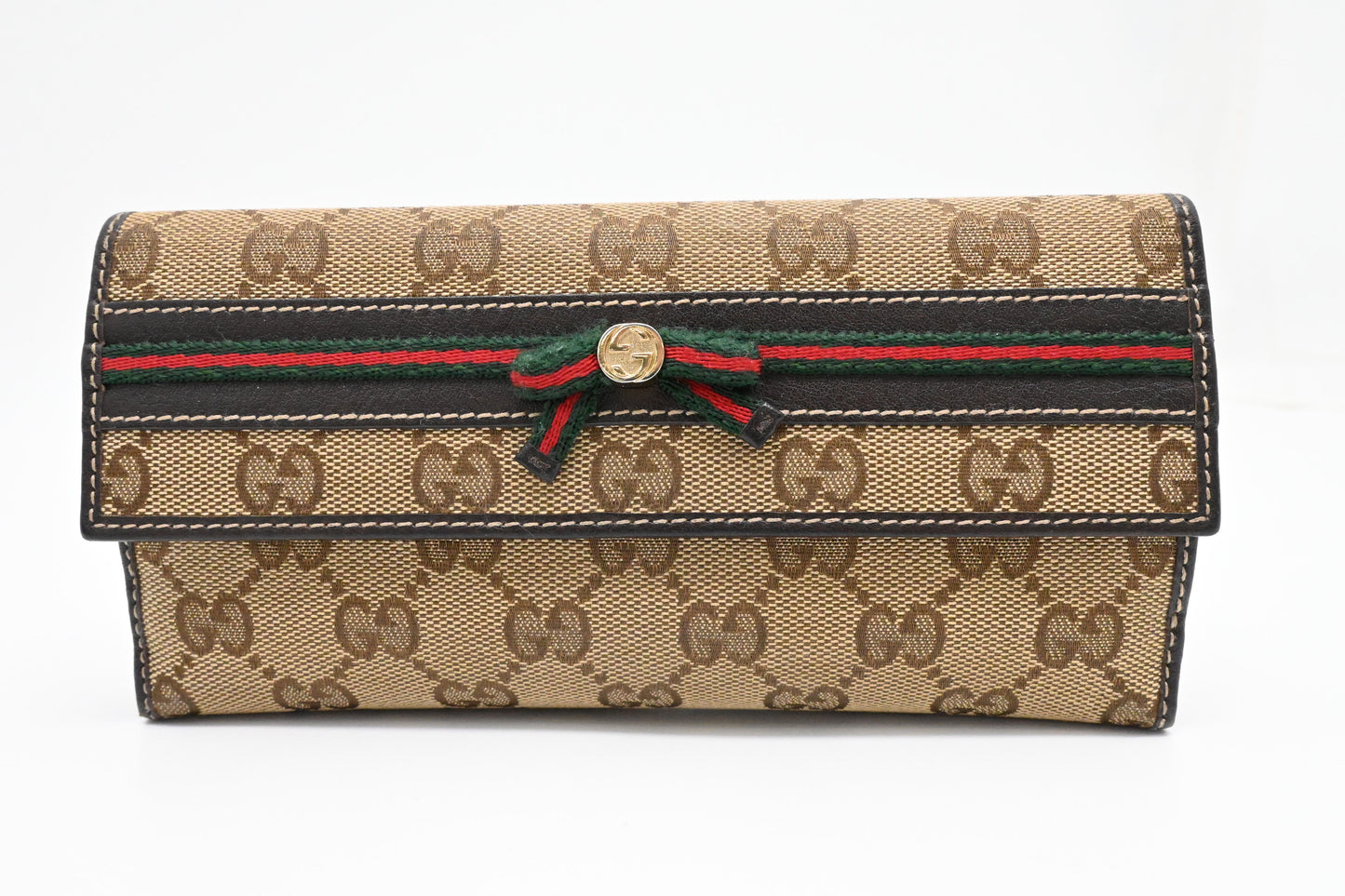 Gucci Long Wallet in Brown Canvas