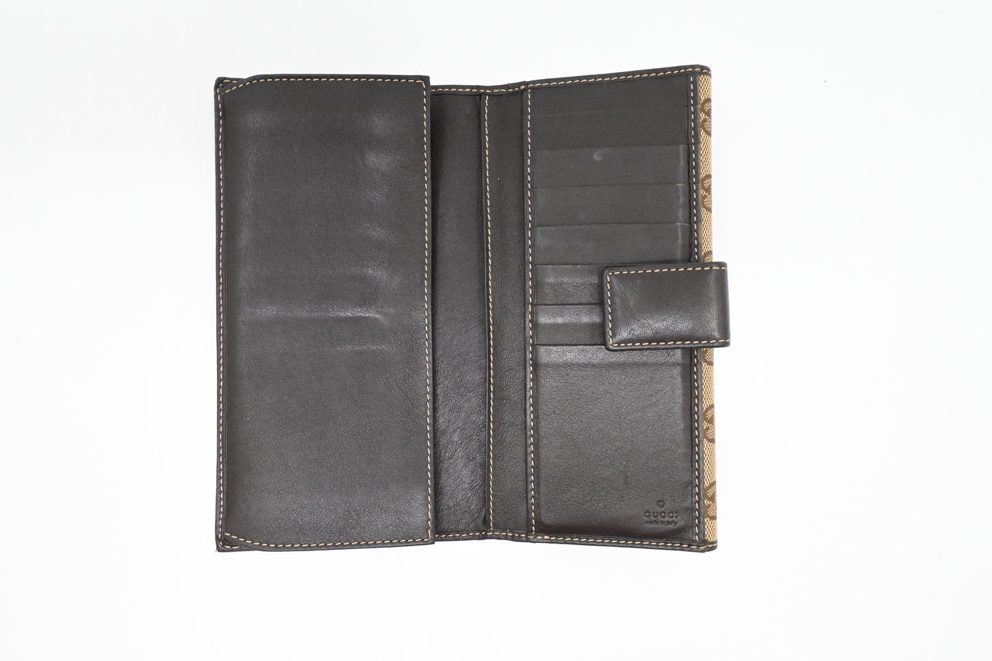 Gucci Long Wallet in Brown Canvas